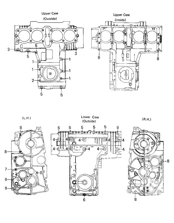 Crankcase bolt & stud pattern