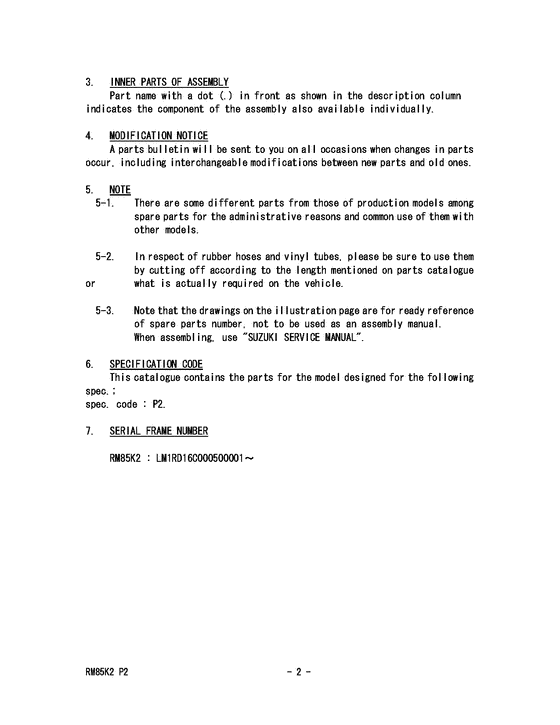 RM85 Catalog preface