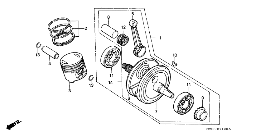 Crankshaft/piston