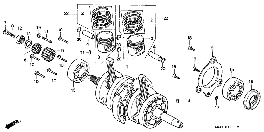 Crankshaft/piston