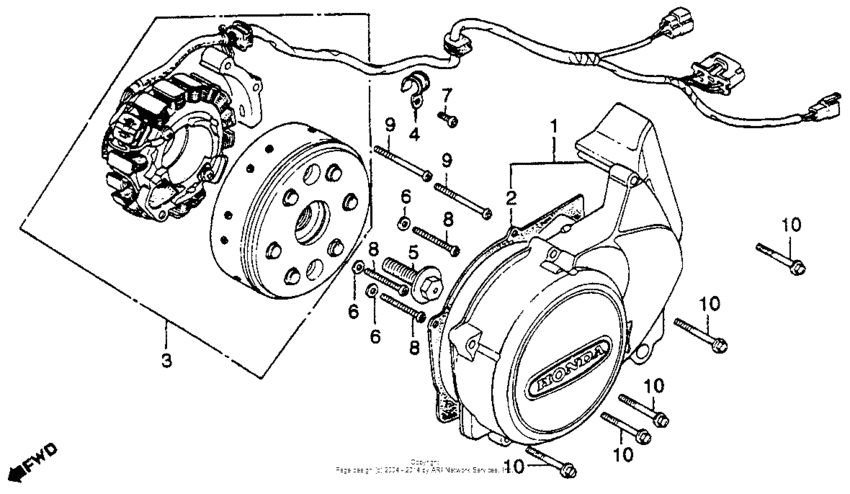Left crankcase cover + generator
