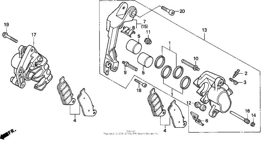 St1100 fr. brake caliper 95-98