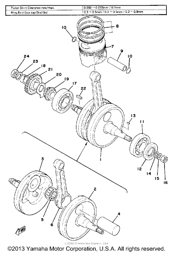 Crank-piston