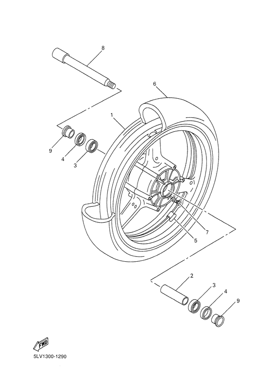 FZS1000 Переднее колесо