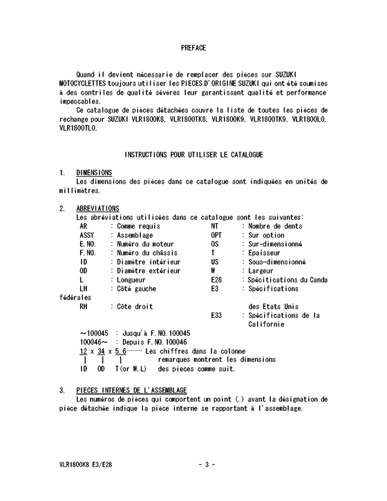 VLR1800 Catalog preface