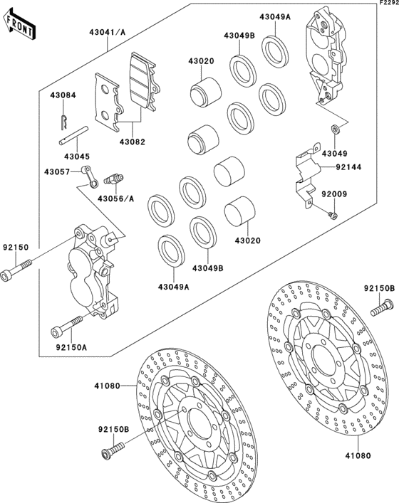 Front brake(zx900-b1/b2)