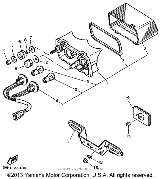 FZR600RB Фонарь