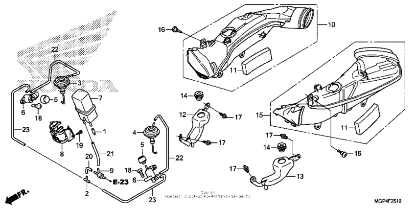 Air intake duct + solenoid valve
