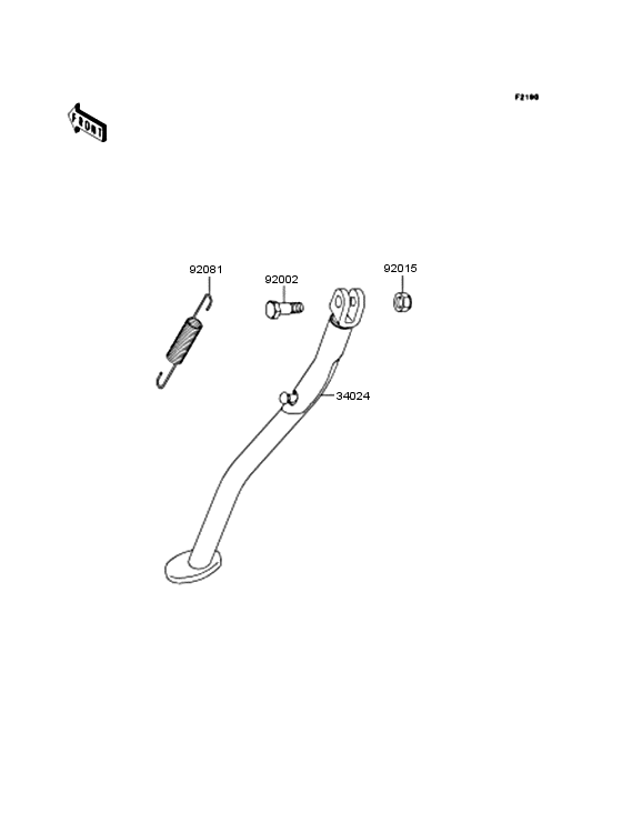KLX300R Подножка