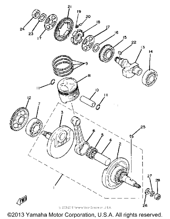 Crankshaft-piston