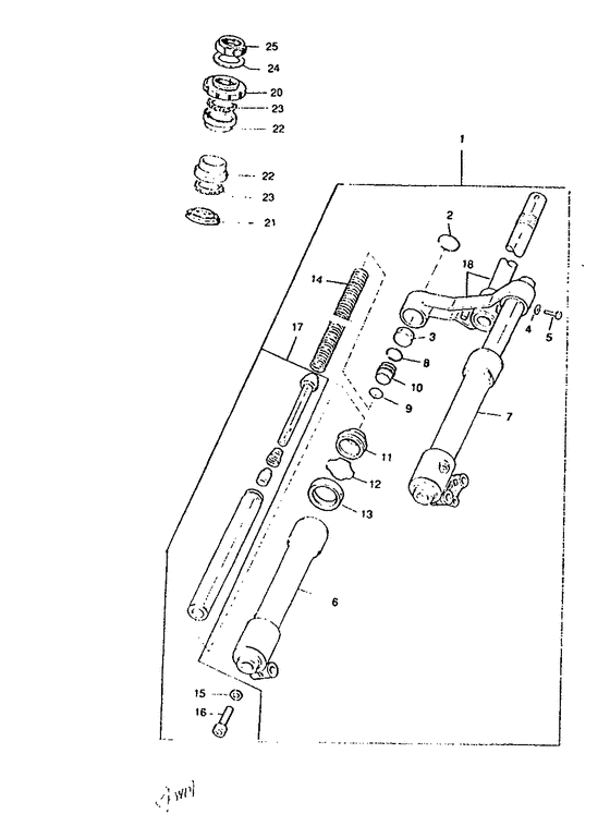 CW50RS Передняя вилка