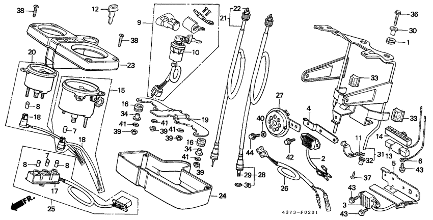 Meter/horn/key set