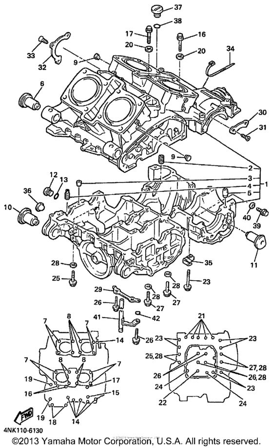 XVZ13LTKC Картер двигателя