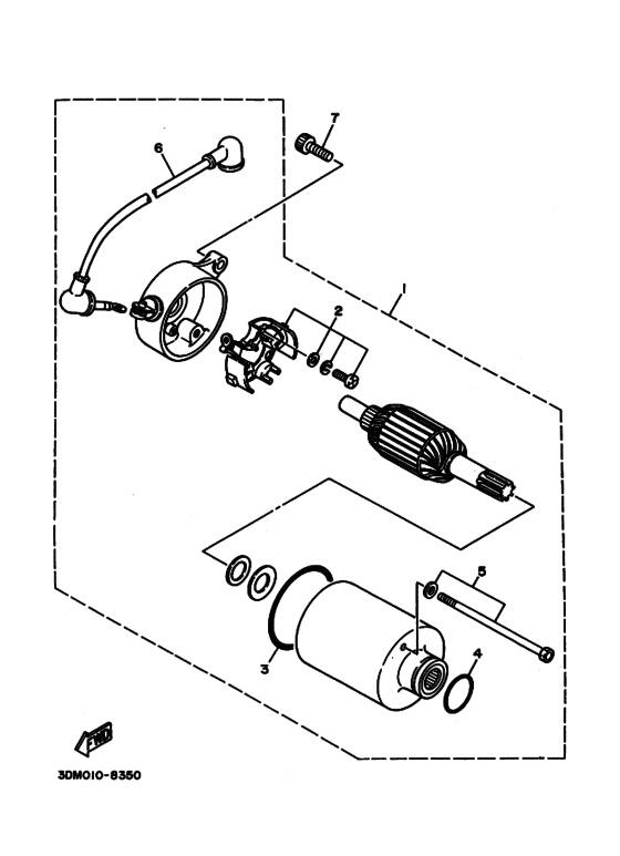 XV250 Стартерный мотор