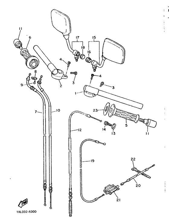 Steering handle. cable