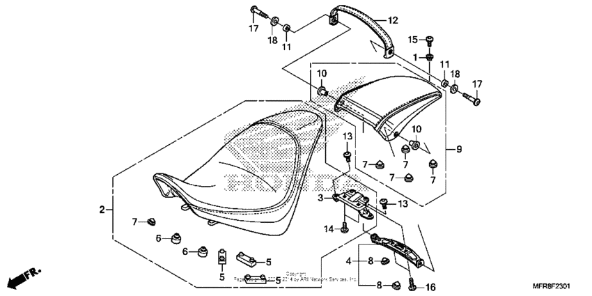 VT1300CX Сидение
