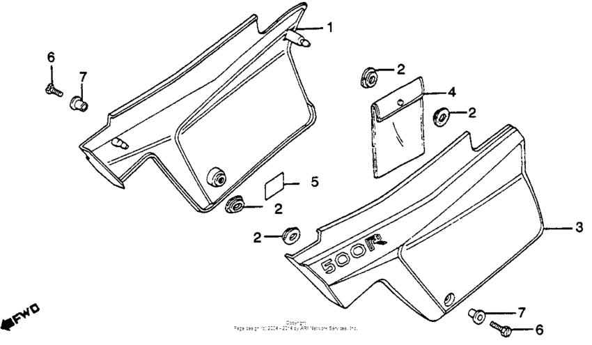 XL500R Xl500r side cover 82