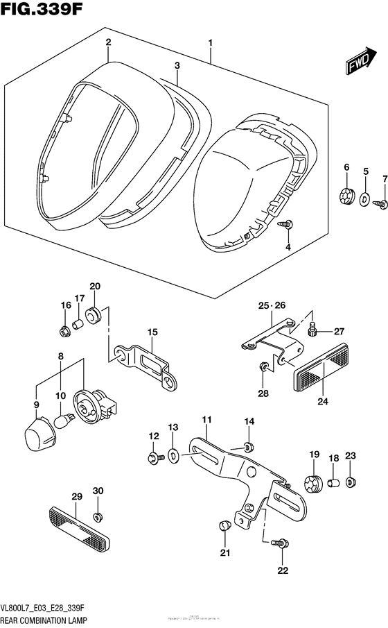 Rear Combination Lamp (Vl800Tl7 E33)