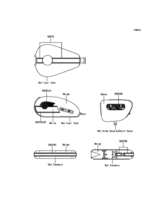 EJ800 デカール(ホワイト / ベージュ)(AFFB)