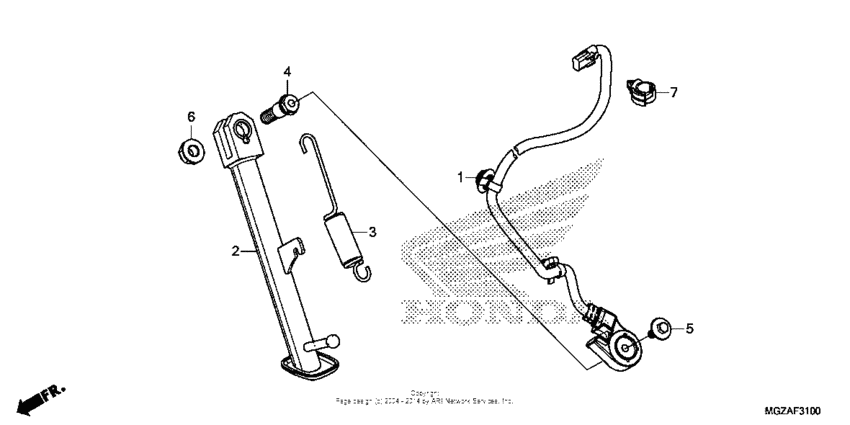 CB500F (ABS) Подножка