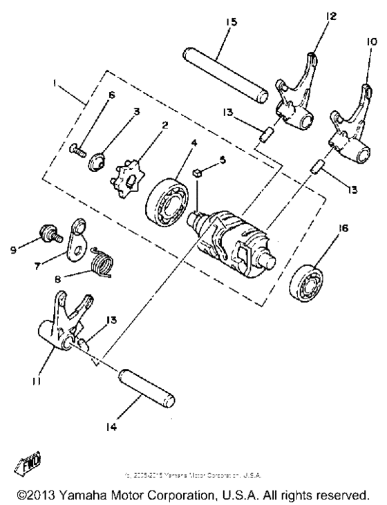 Shift cam-fork