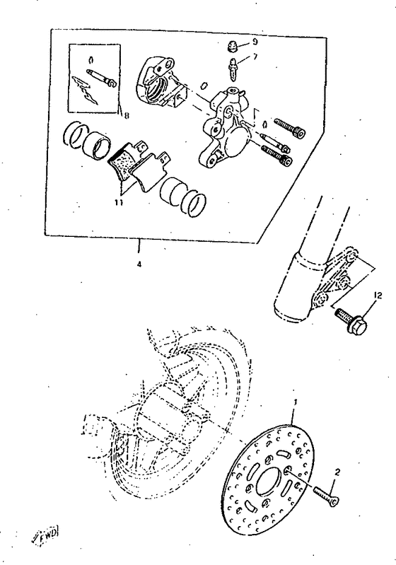 CW50RSP Front brake. caliper