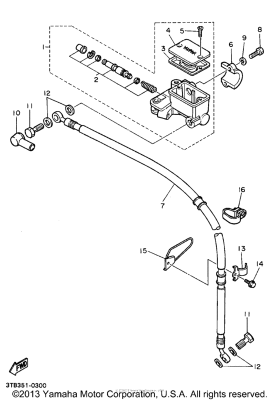 XT600EAC Главный тормозной цилиндр