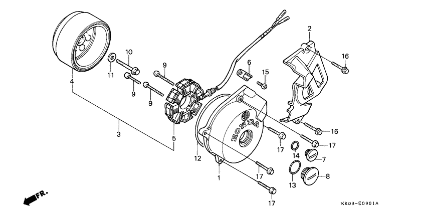 Left crankcase cover/ generator