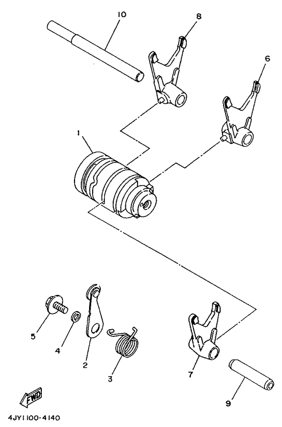 Shift cam. fork