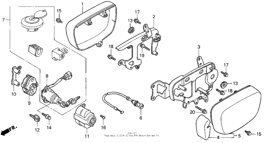 VF750CD Carburetor side cover