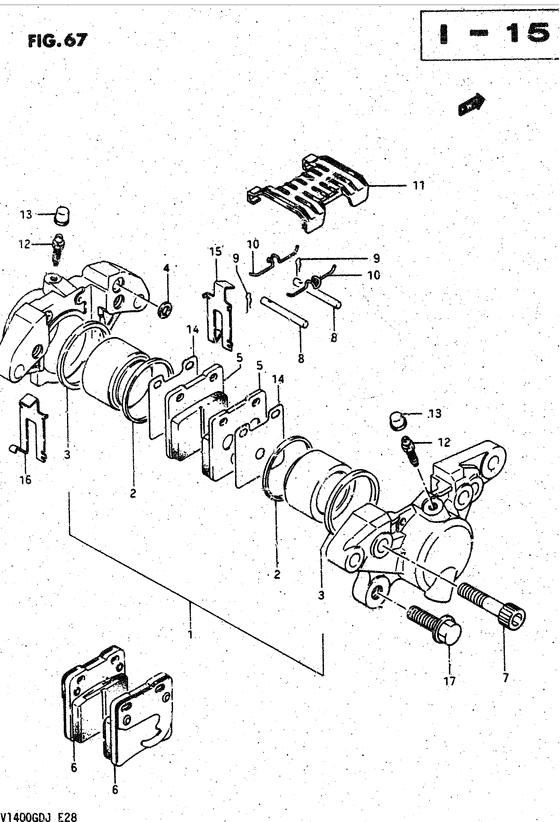 GV1400 Задний суппортs