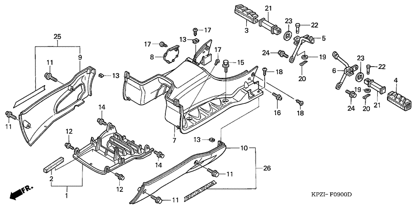 Floor panel/pillion step