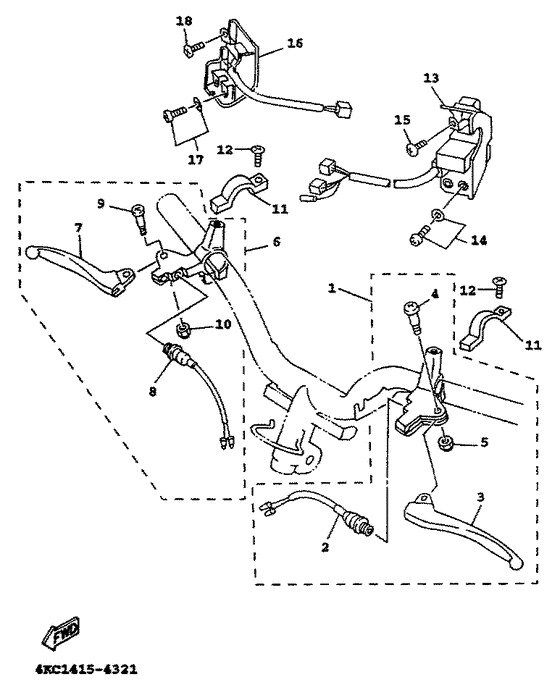 Handle switch. lever