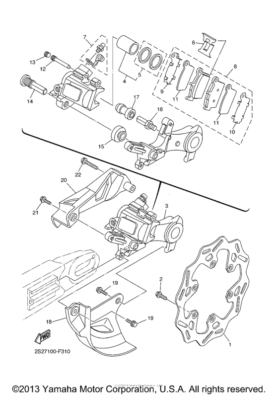 YZ250FX Задний суппорт