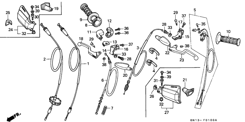 Handle lever/cable/switch