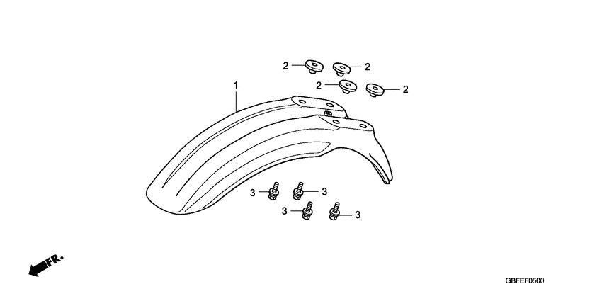 CR85R Переднее крыло