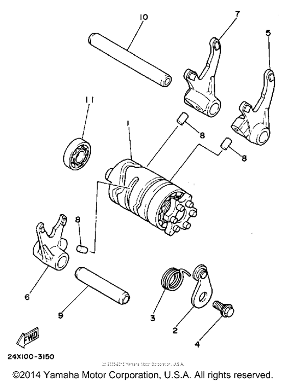 Shift cam-fork