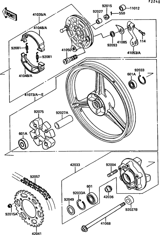 Rear hub(1/2)
