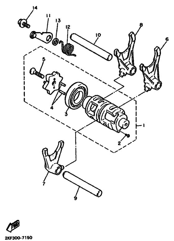 Shift cam & fork