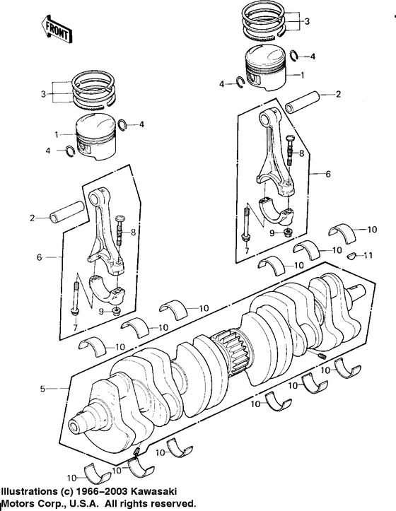 Crankshaft/pistons