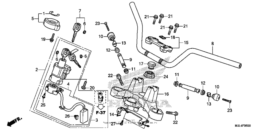 Handlebar + top bridge