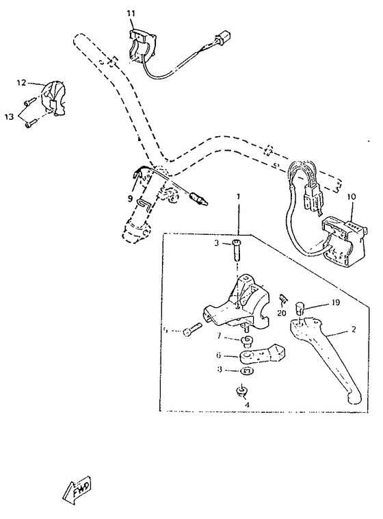 Handle switch. lever