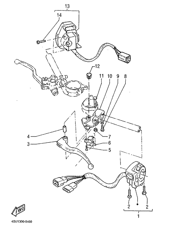 Handle switch. lever