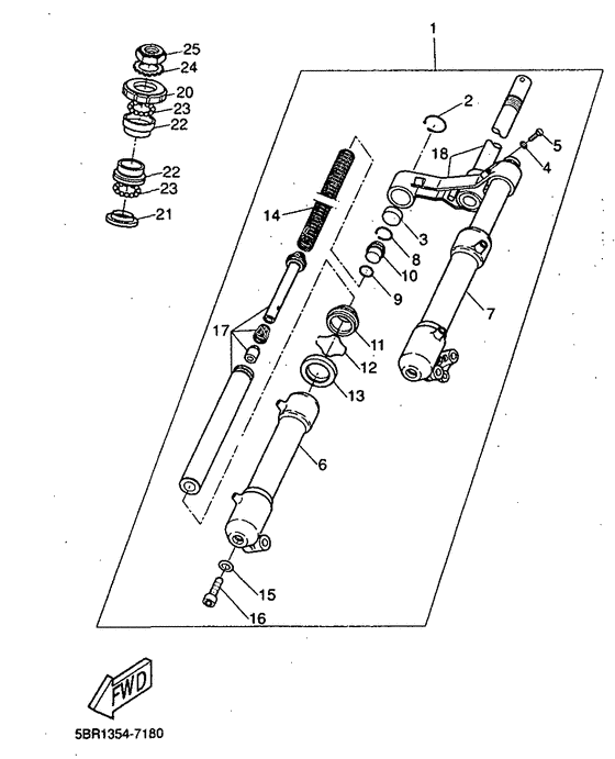 YQ50 Передняя вилка