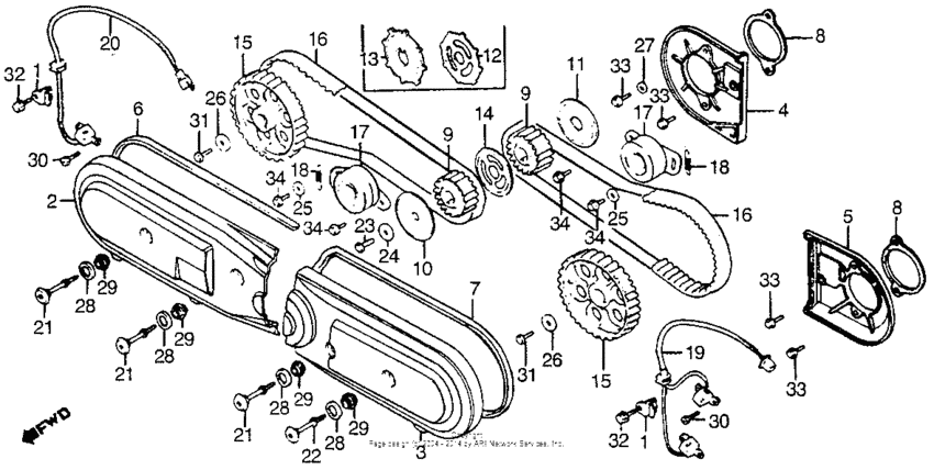 Front cover + timing belt timing belt