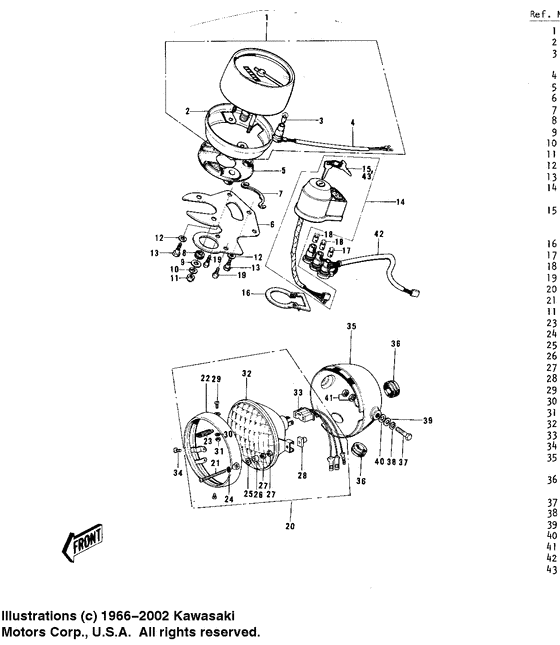Meters/headlight