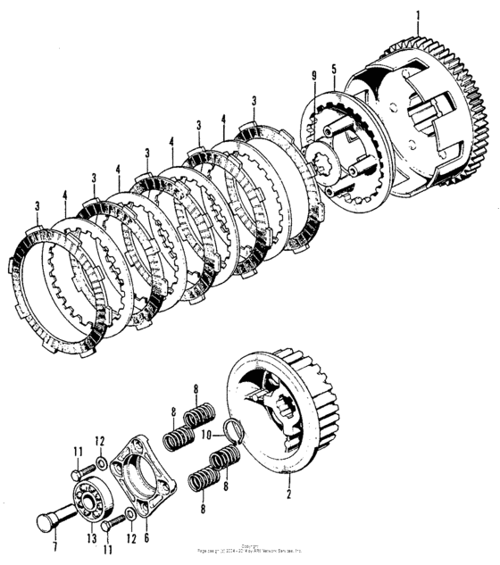 CB125S Сцепление