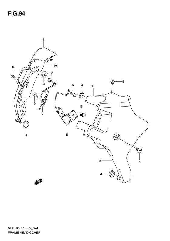 VLR1800 Frame head cover