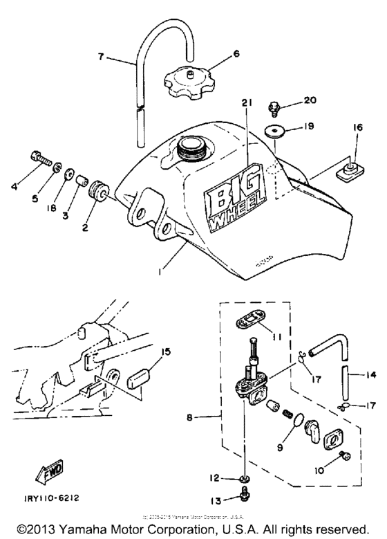 BW80U Топливный бак