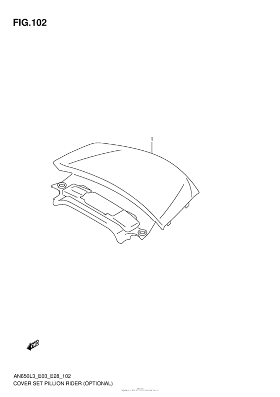 AN650 Cover Set Pillion Rider (Optional)